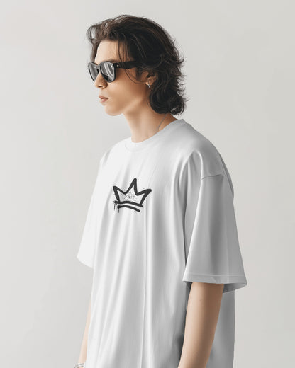Oversized Men T-Shirts Crown On Stress Gone