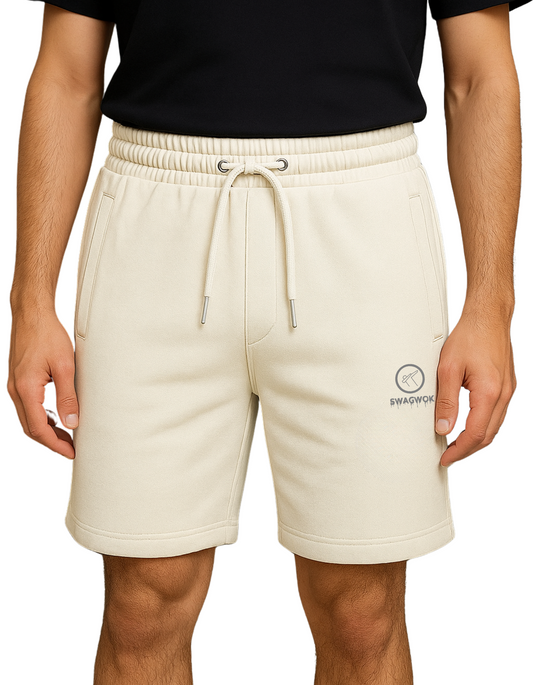 Men's Cotton Trendy Shorts White Sand
