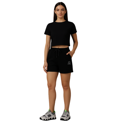 Women's Cotton Trendy Shorts Black